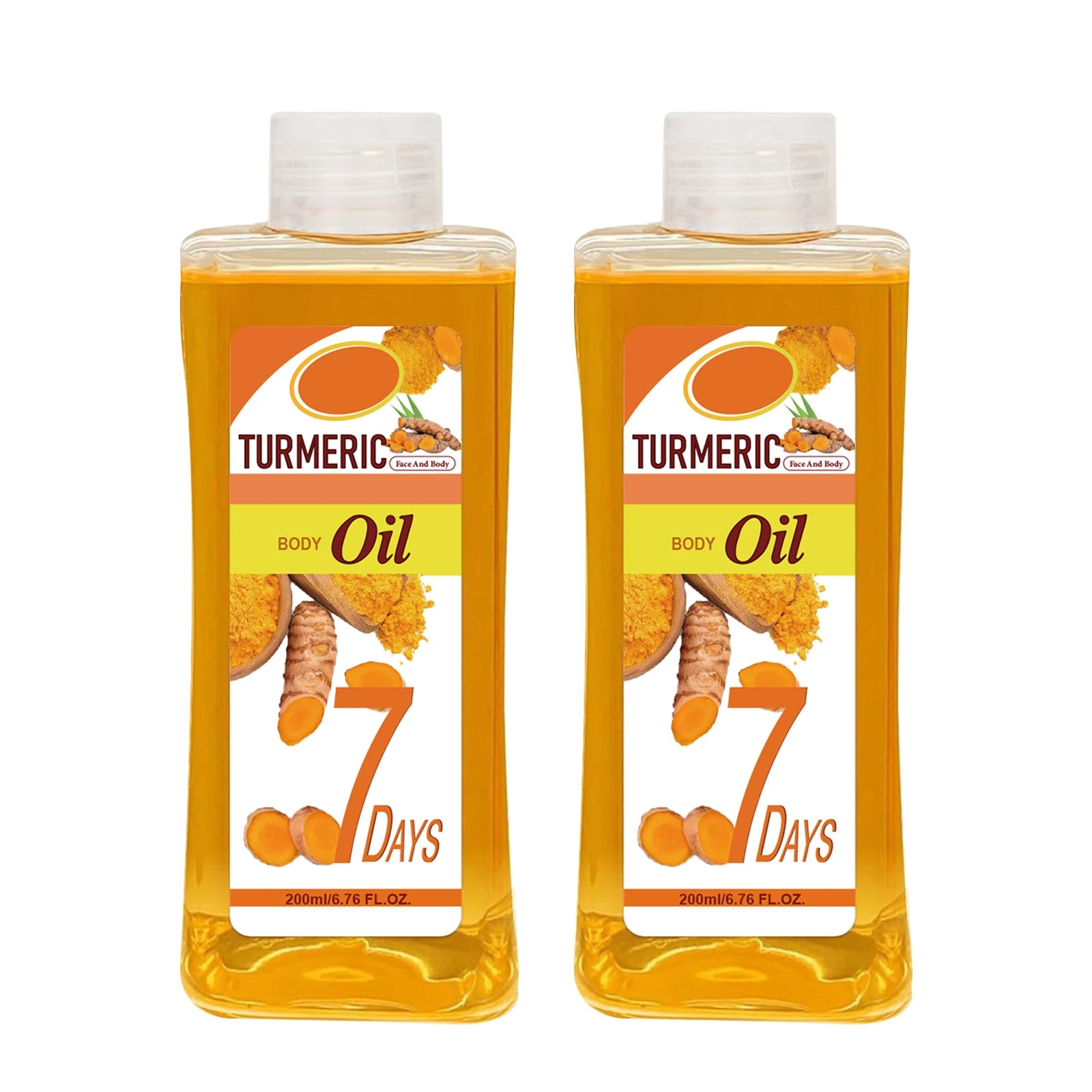 Turmeric Body Oil 200ml – Fast-Absorbing Natural Moisturizing Oil for Face & Body, Deep Hydration for All Skin Types 400ml