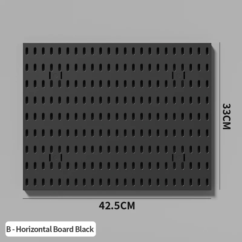 Wall Mounted Desk Pegboard Storage for Gaming Accessories Black Pegboard 7