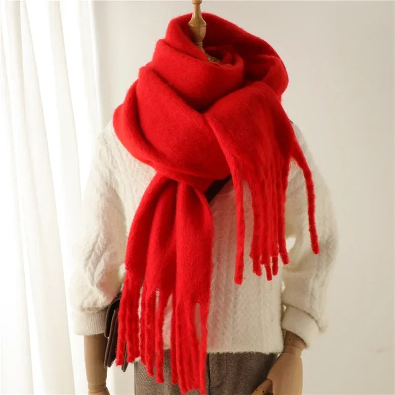 Women Winter Cashmere Scarf Thick Warm Pashmina Shawl Wrap