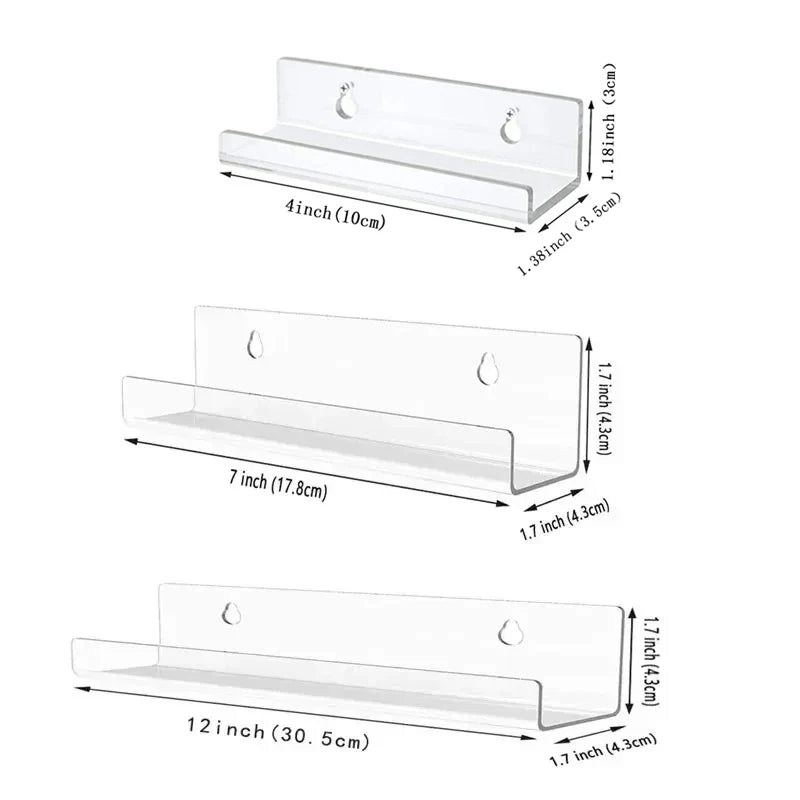 Acrylic Record Shelf for Wall Mounted Album Cover Displays