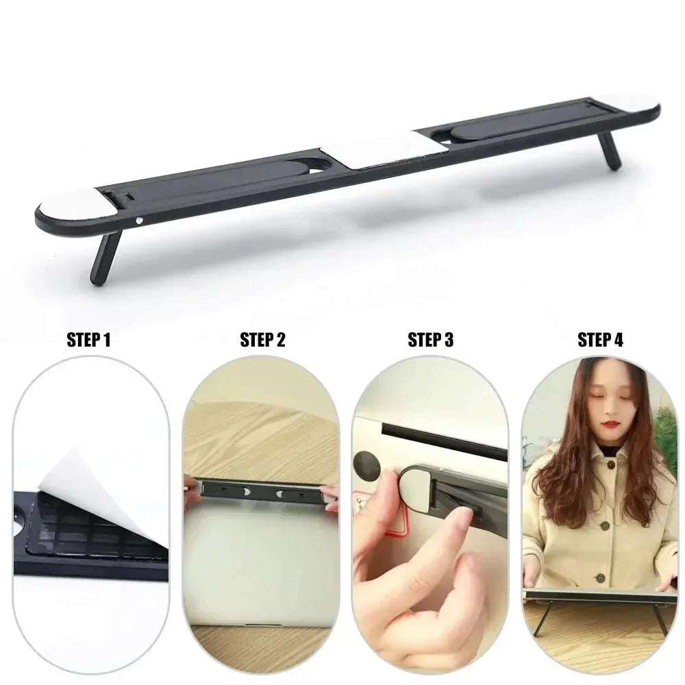 Adhesive Folding Plastic Laptop Stand for Desk Setups