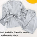 1 set of warm and comfortable women's home clothes, simple sleepwear set
