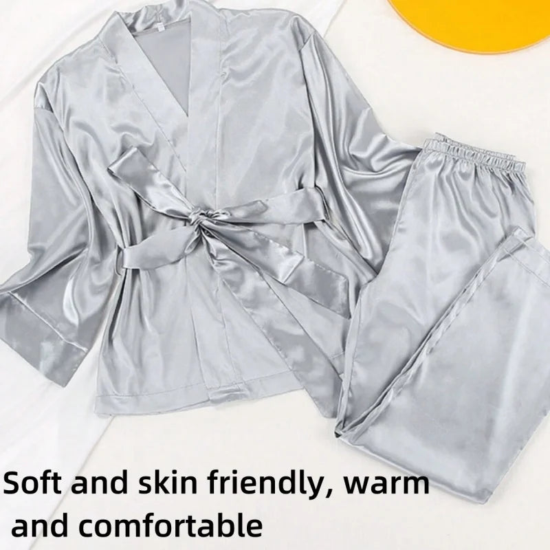 1 set of warm and comfortable women's home clothes, simple sleepwear set