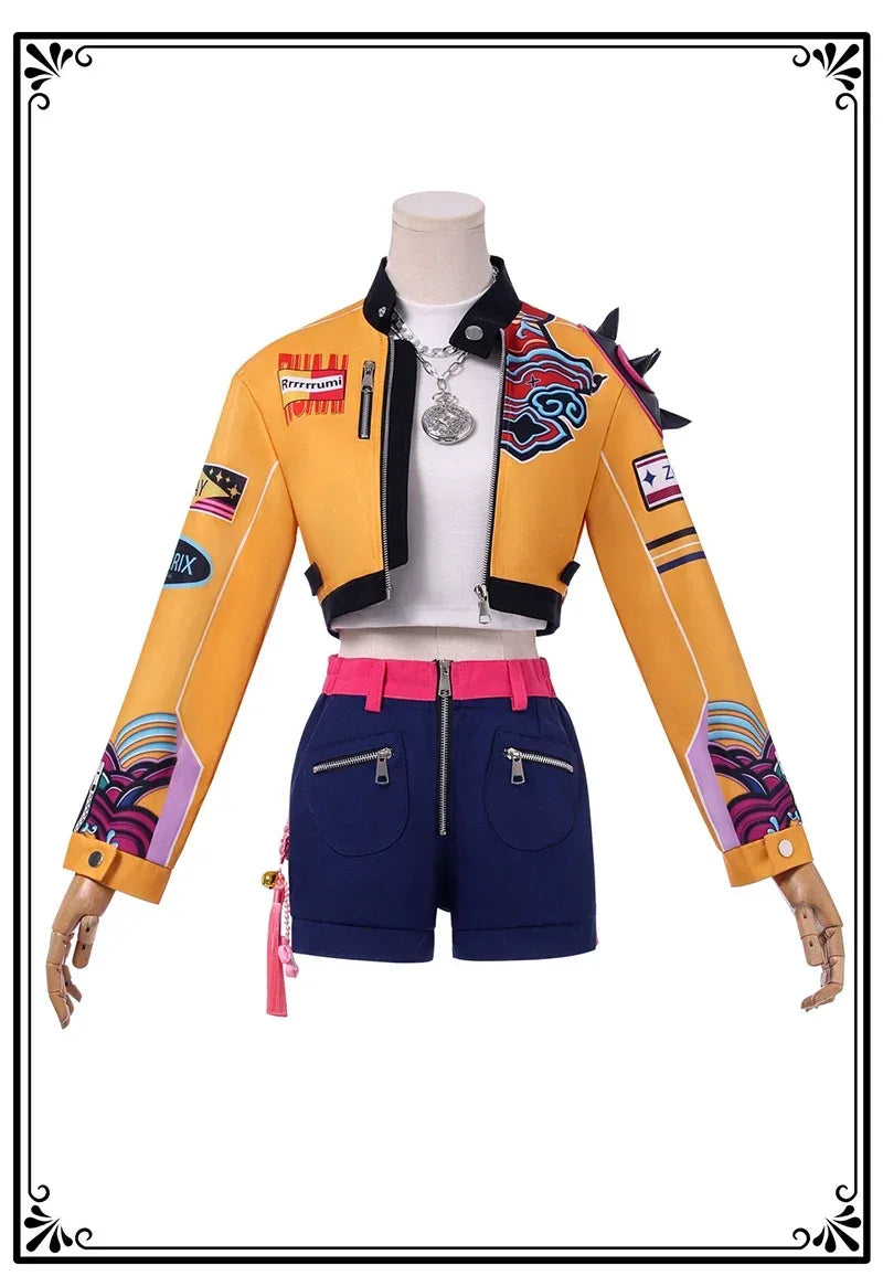 Women's Cosplay Costume Set – KPop Rumi Outfit & Wig
