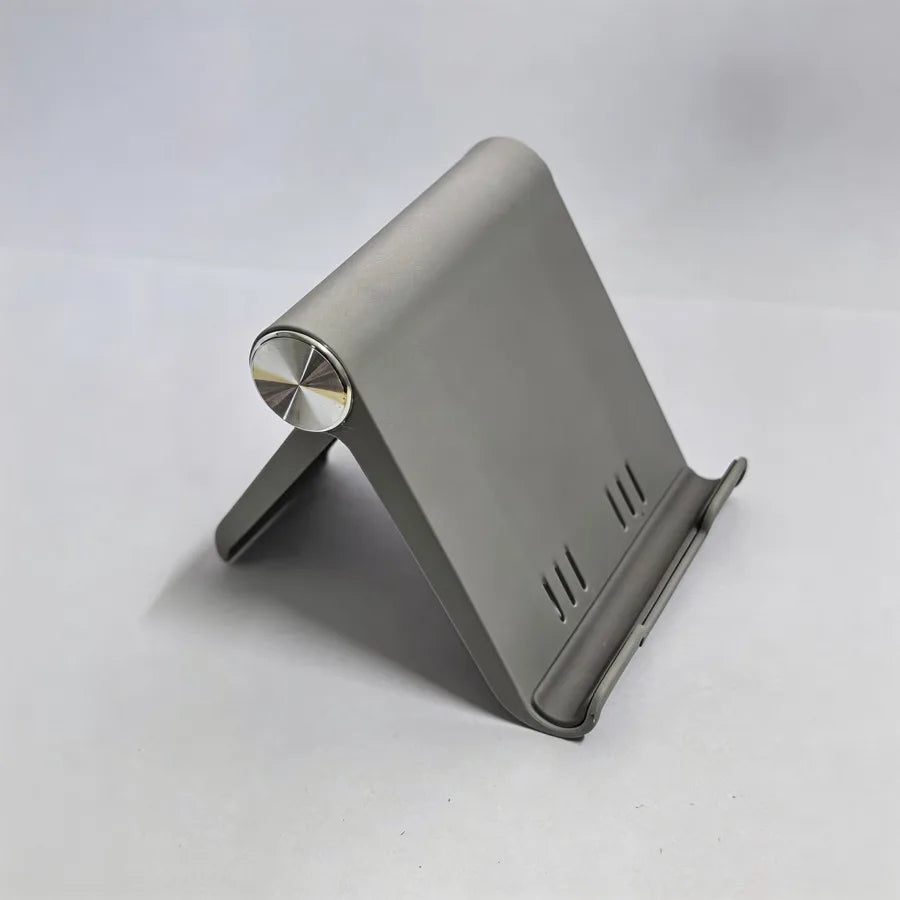 Adjustable Folding Desk Phone Stand for Hands Free Viewing Gray