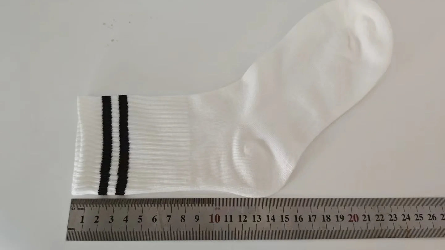 1/6 Pairs Women Mid-Tube Socks Solid Colour Autumn Winter Breathable Comfortable Sport Sweat Absorbent Man And Women's Socks