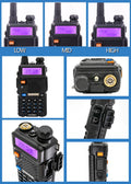 2PC Baofeng UV-5R Walkie Talkie Dual Band Long Range Ham Radio - Dicrodelights