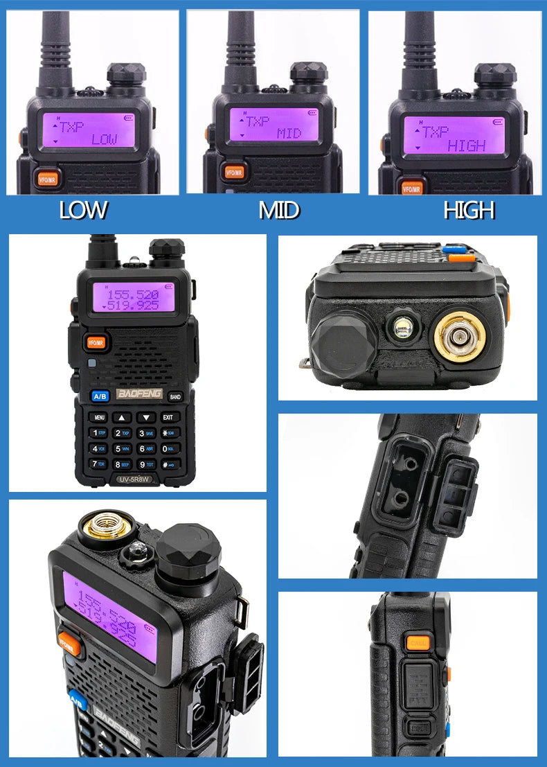 2PC Baofeng UV-5R Walkie Talkie Dual Band Long Range Ham Radio - Dicrodelights