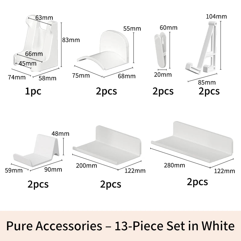 Desk Storage Pegboard – 2 Mounting Options (Stand or Clamp-On), Ideal for Organizing Stationery & Daily Items W Off Accessories 1