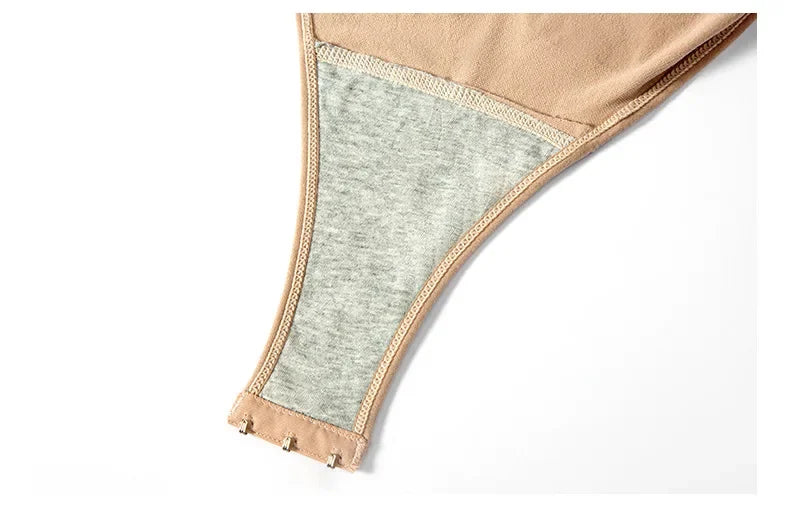 1 Piece Solid Seamless Brief Shaping Shapewear Bodysuit, Tummy Control Butt Lifting Slimmer Body Shaper, Women's Underwear