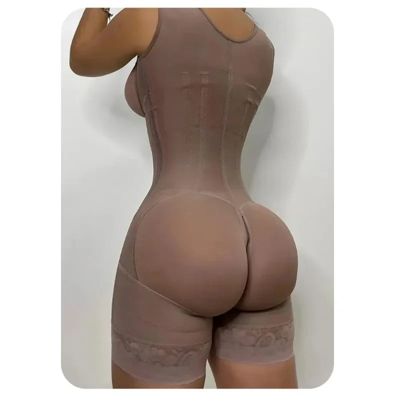 Body Shaper Women Colombian Fajas Shapewear Bodysuit 9-bone High Compression Girdles Double Tummy Control Full Body Open Crotch