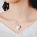 Retro Hollow Heart Pendant Necklace for Women Geometric Charm Love Collares Chain Clavicle Jewelry Statement Christmas Gift