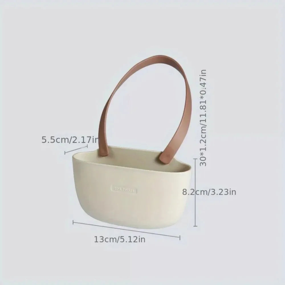 Hanging Sink Basket with Adjustable Strap for Sponges