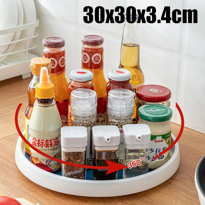 Kitchen Condiment Organiser Tray with Turntable Options L