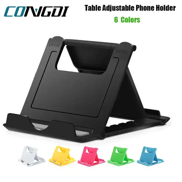 Adjustable Folding Plastic Phone Stand for Desk Viewing