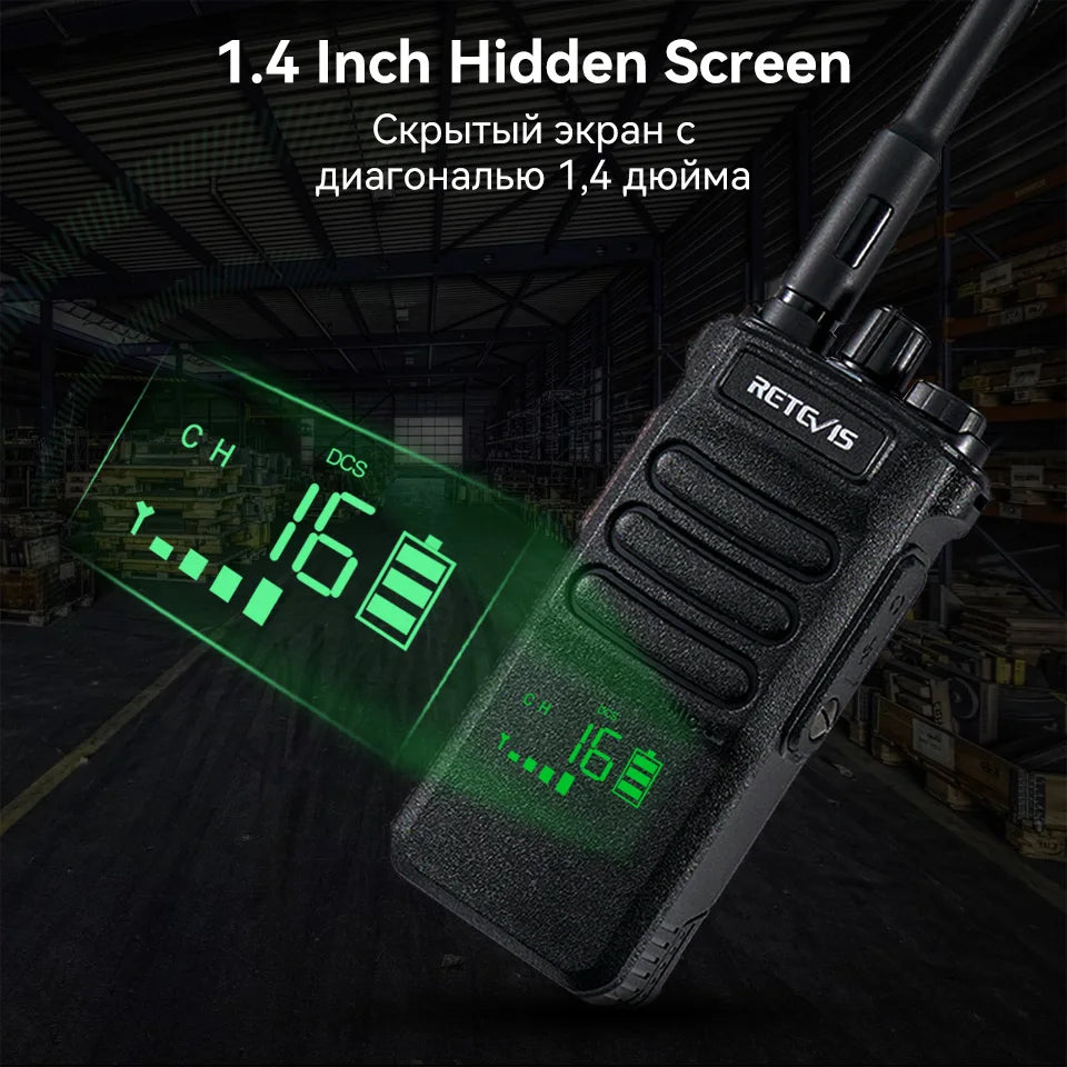 Retevis RT86 10W Walkie Talkie Professional Two Way Radio Long Range Walkie Talkie UHF Communication radio for Outdoor Business