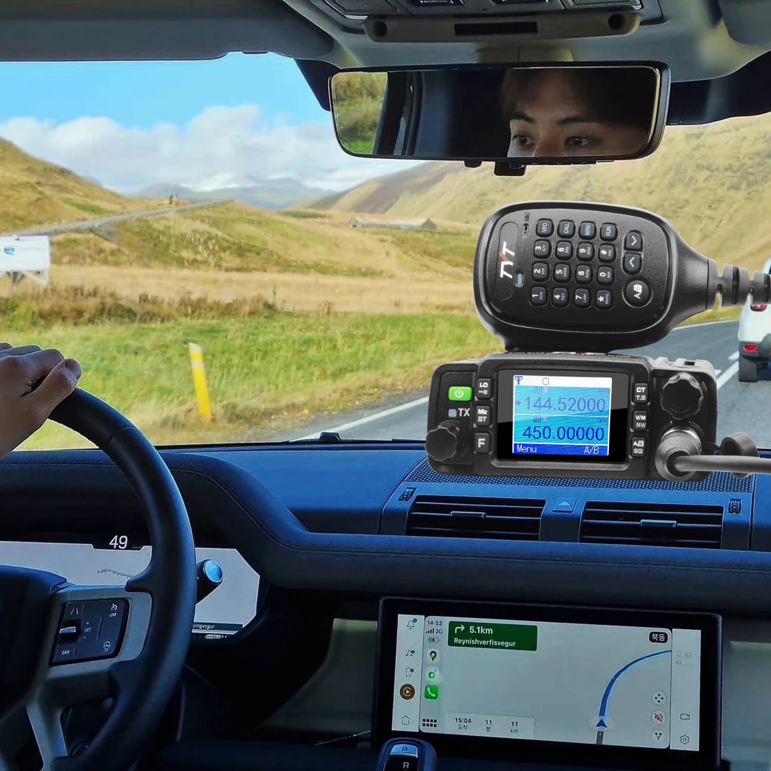 TYT Walkie Talkie TH-8600 IP67 Waterproof Car Transceiver 2m 70cm Dual Band Amateur Mini Mobile Radio 25Watt 200 Memory Channels