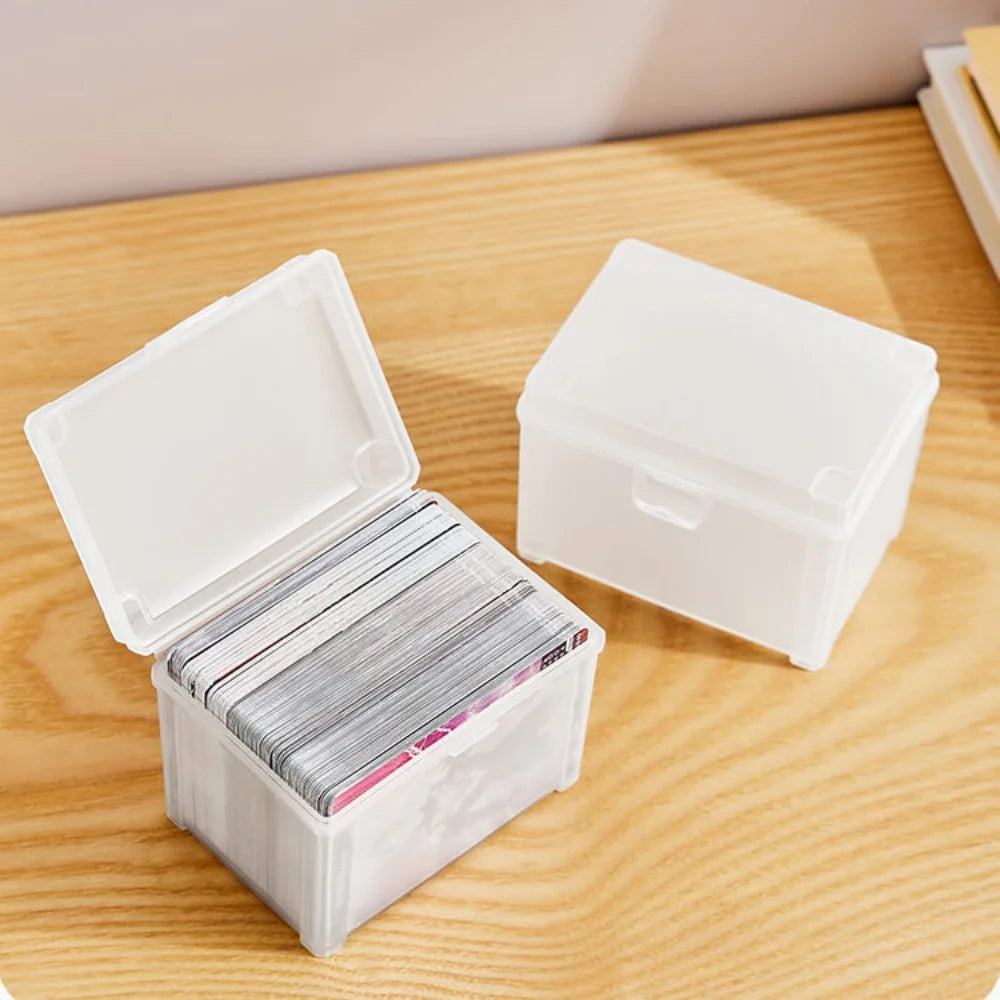 Stackable Plastic Game Card Storage Box for Desk Display