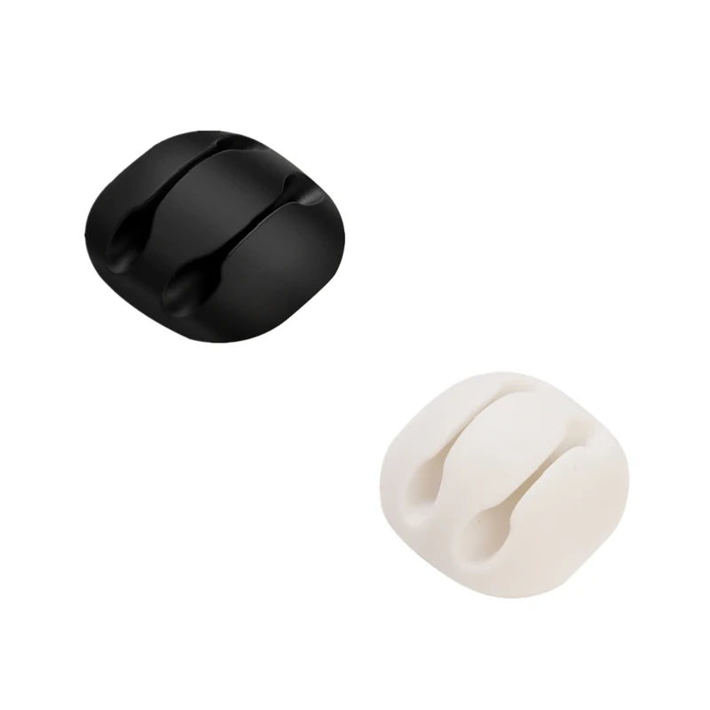 Adhesive Silicone Cable Clips for Desk Charging Lead Storage