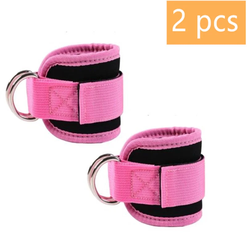 1/2Pcs Fitness Ankle Straps Adjustable D-Ring Support Cuffs Gym Leg Strength Workouts Pulley With Sports Guard Safety Abductors 2pcs-3