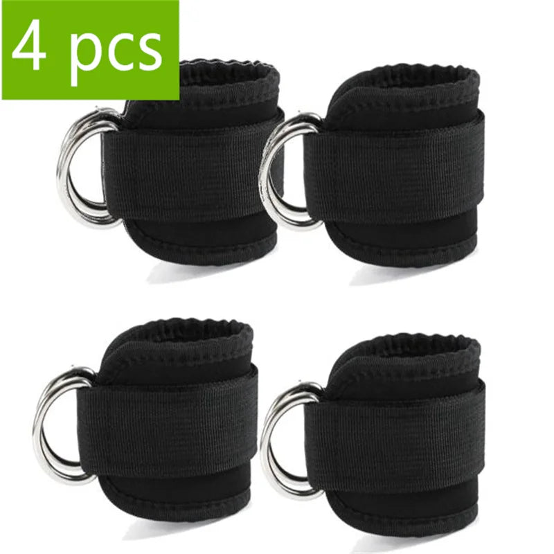 1/2/4Pcs Cable Ankle Straps Double D-Ring Adjustable Ankle Cuffs Gym Workouts Glutes Legs Strength Training Brace Support Sport 4pcs-4