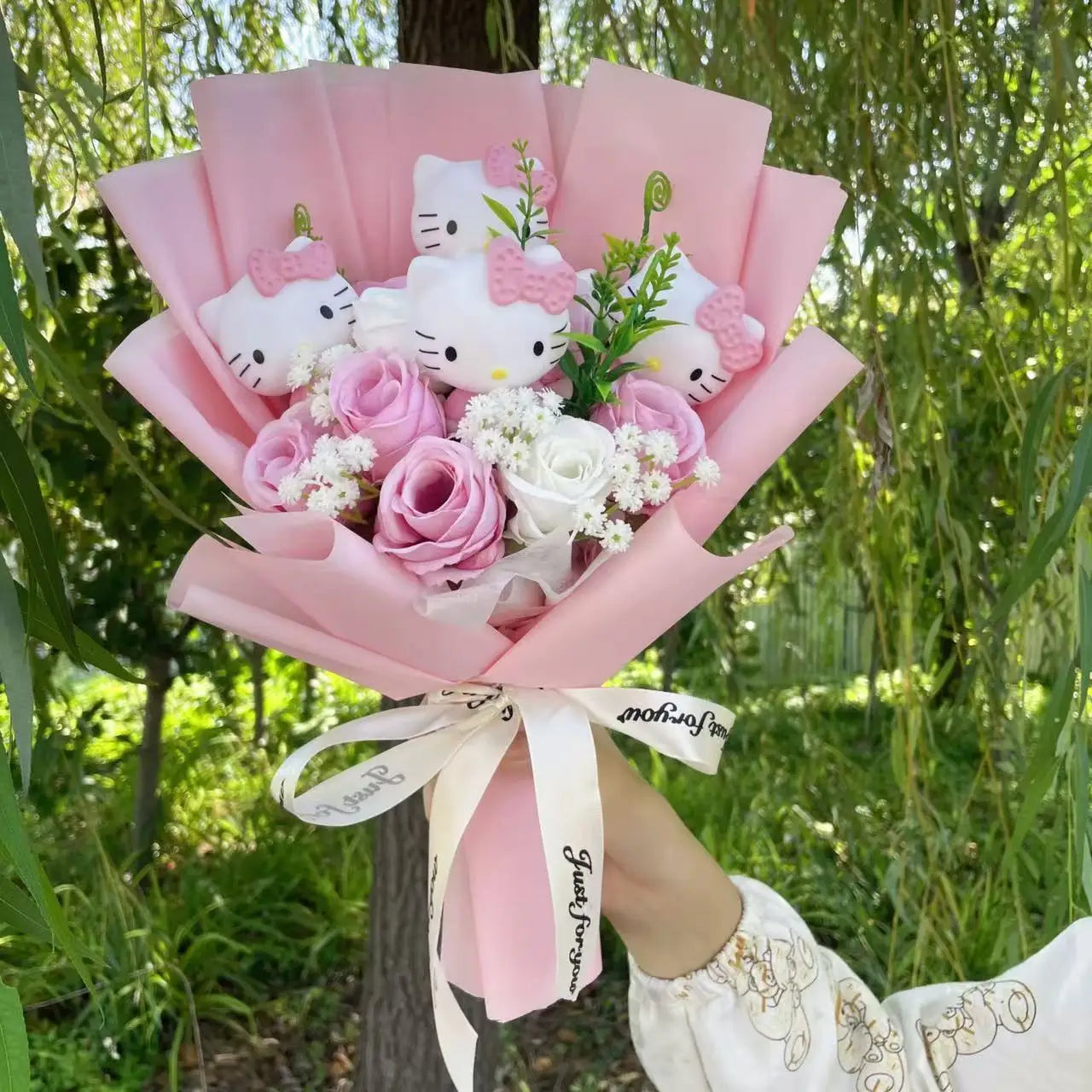 Hello Kitty Vinyl Doll Flower Bouquet Gift – Buy Cute Sanrio Figurine for Girls | Birthday, Valentine & Christmas Present