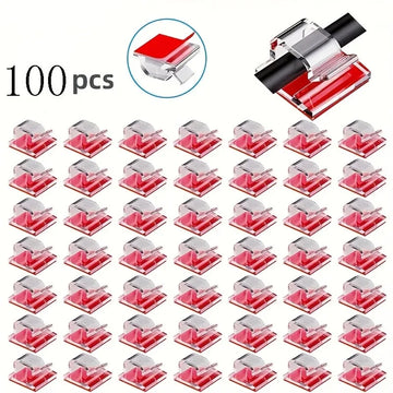 Adhesive Open Wire Clips for Home Office Desk Cable Routing