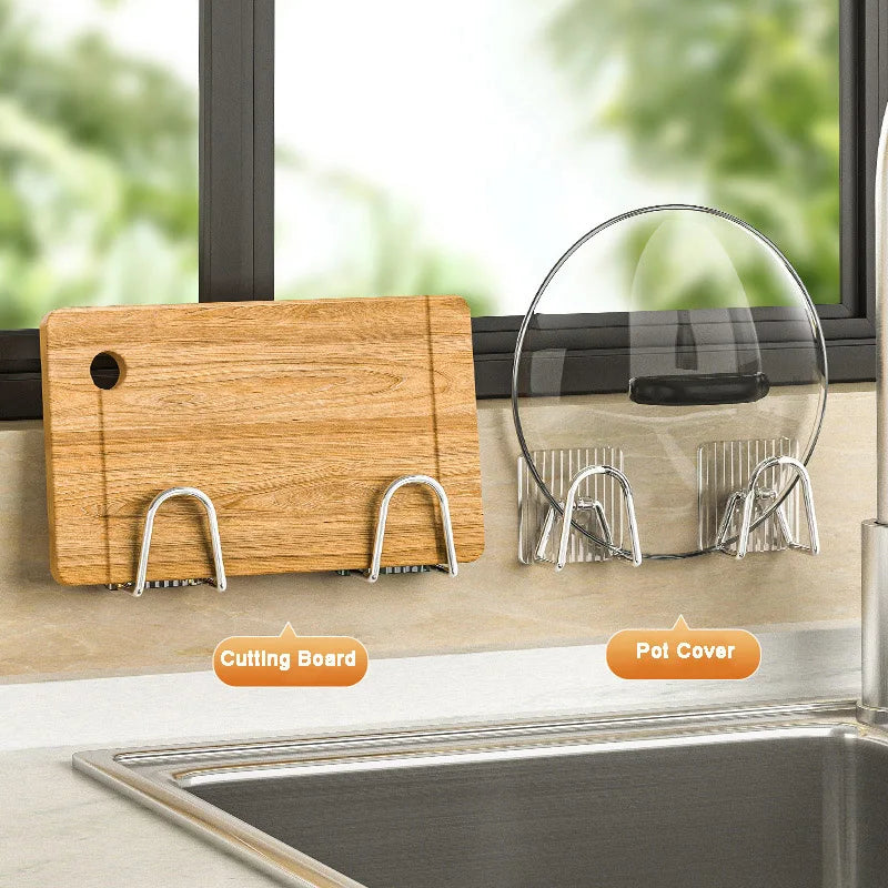 Acrylic Adhesive Sink Sponge Holder for Kitchen Storage