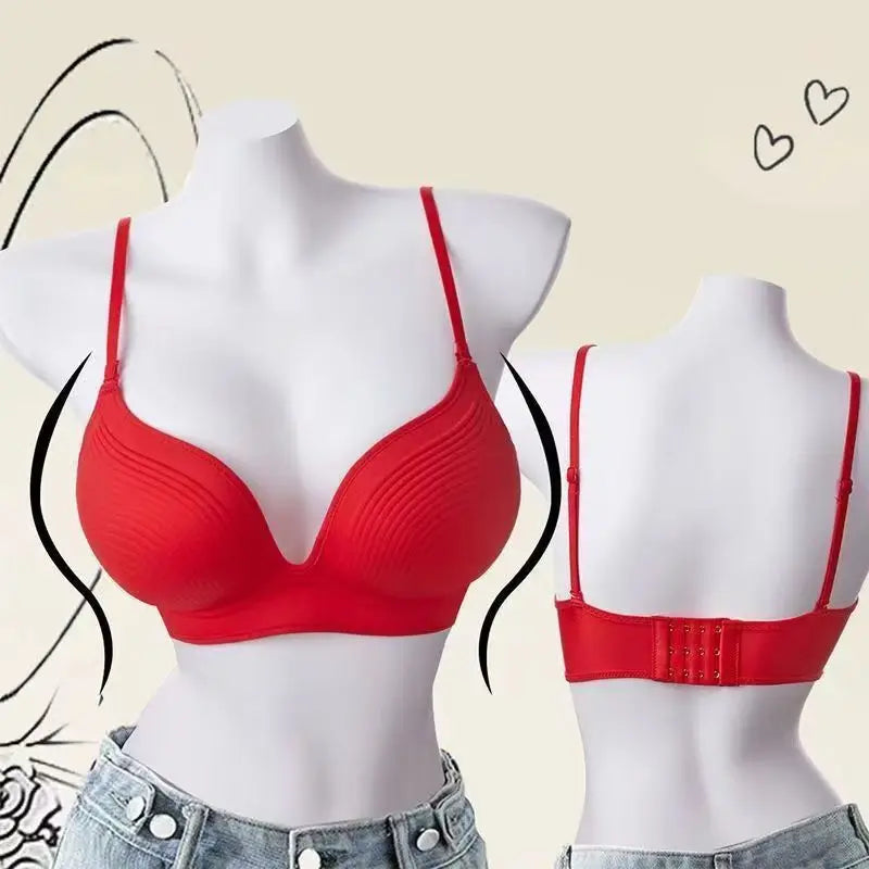 (Bras For Small Breast And Flat Chests)Women‘s Ultra-Thick 10cm Lingerie Seamless Push Up Small Breast Lift Adjustable Bra