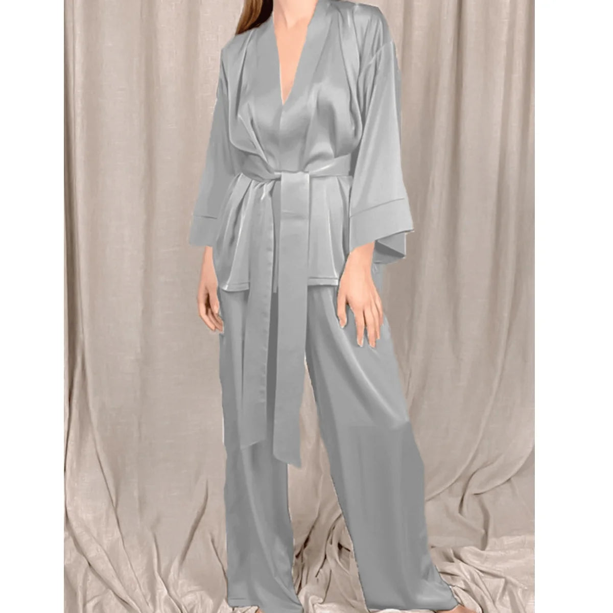 1 set of warm and comfortable women's home clothes, simple sleepwear set