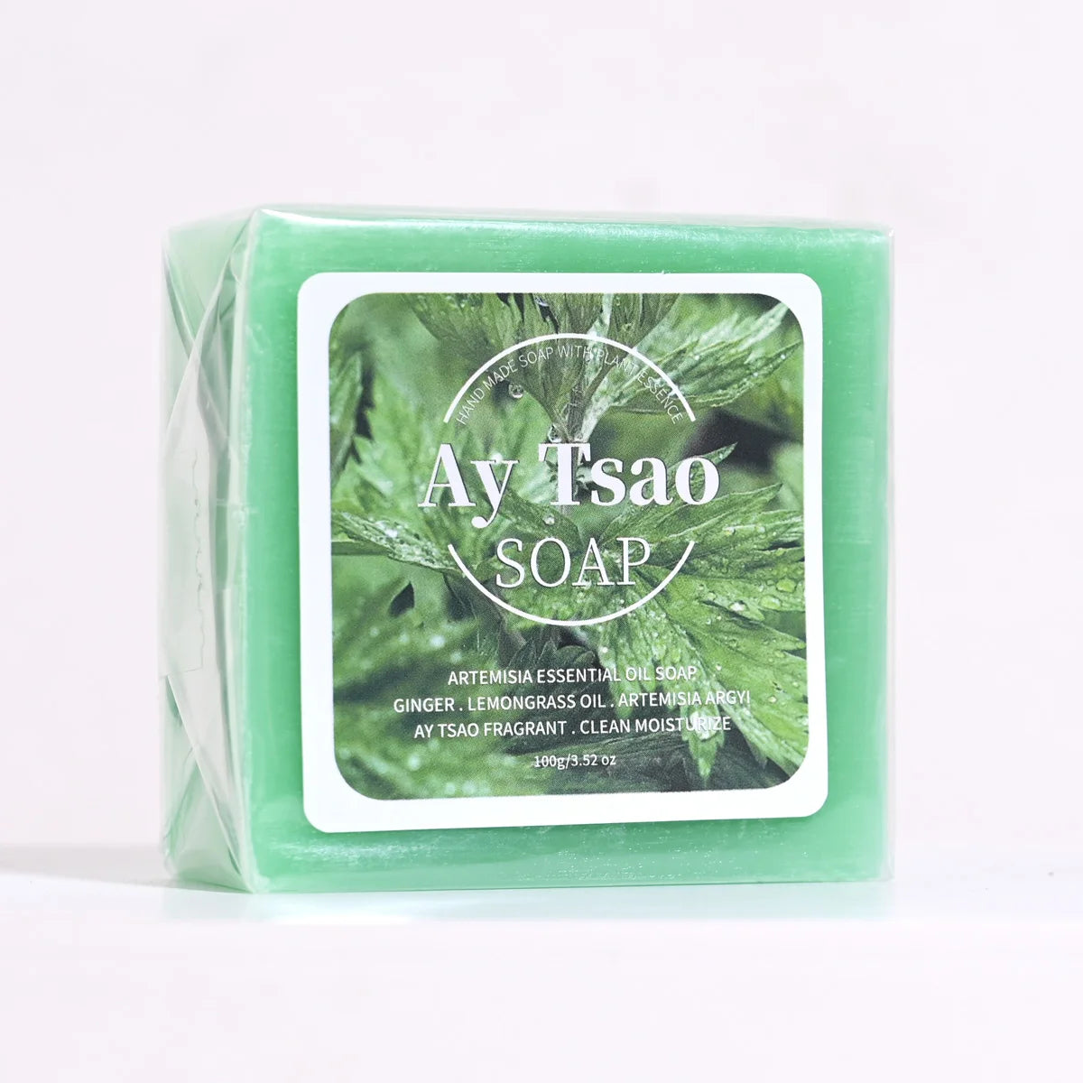 B+ Artemisia Herbal Essential Oil Soap – Lemongrass & Ginger Deep Cleansing Moisturizing Bar for Smooth, Fresh Skin