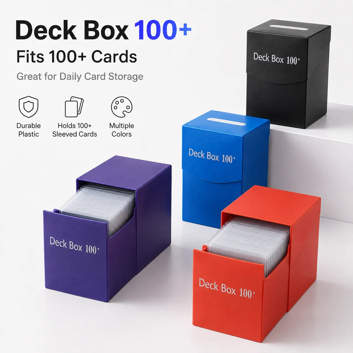 Trading Card Deck Box for 100 Plus Double Sleeved Cards