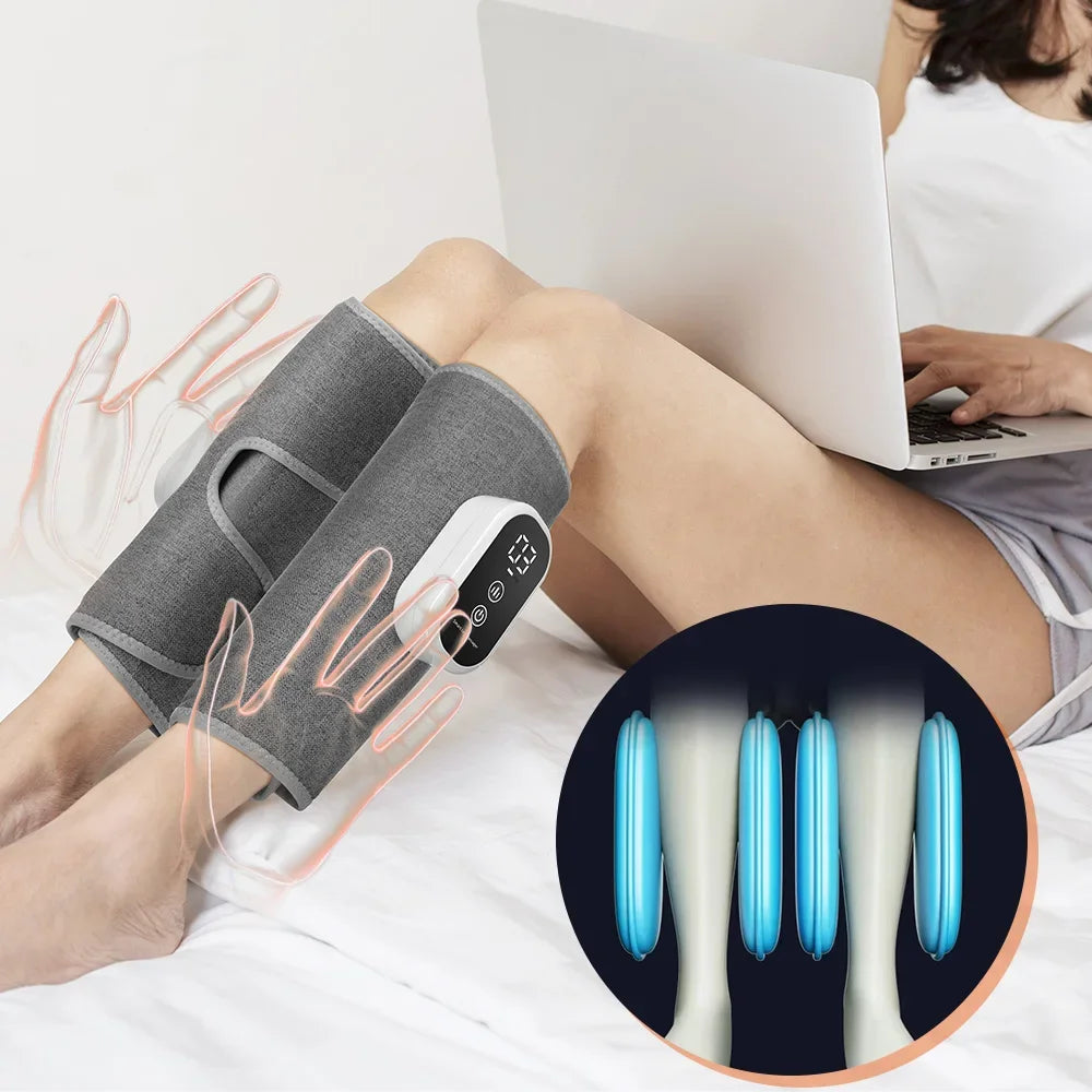 Electric Leg Calf Massager 3 Modes Wireless 360° Air Pressure Leg Massage Airbag Vibration Wireless Leg Massage Muscle Relax