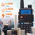 2PC Baofeng UV-5R Walkie Talkie Dual Band Long Range Ham Radio - Dicrodelights