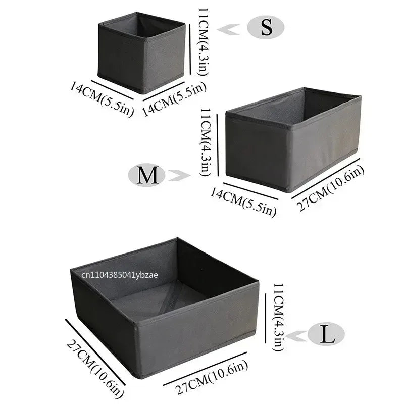 Fabric Underwear Drawer Storage Box for Socks and Clothing