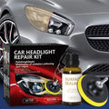 Car Headlights Restoration Kit Chemical Brightener Headlight Polisher Restorer Polishing Paste Set Auto Headlamps Wax Sanding