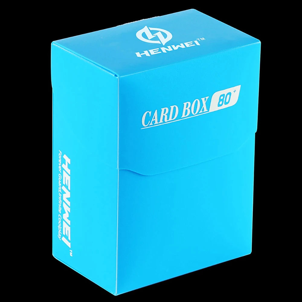 Trading Card Deck Box in PP with Fold Over Lid and Colour Options light blue