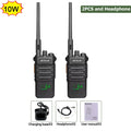 Retevis RT86 10W Walkie Talkie Professional Two Way Radio Long Range Walkie Talkie UHF Communication radio for Outdoor Business 2PCS and Headphone