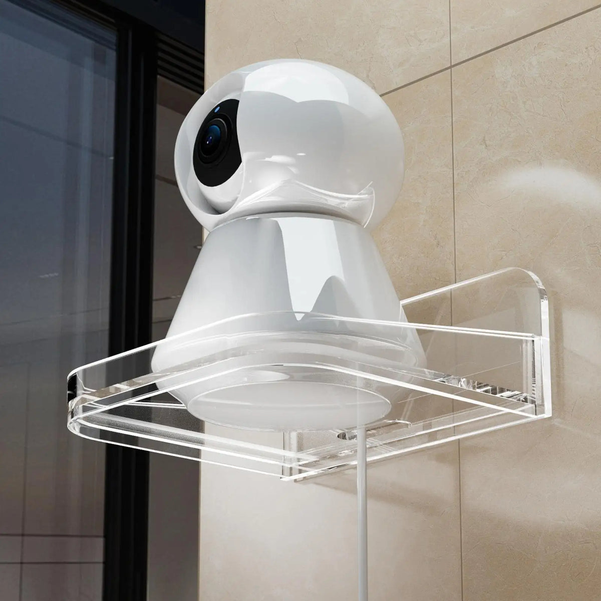 Adhesive Acrylic Camera Wall Shelf for Bedroom Device Storage