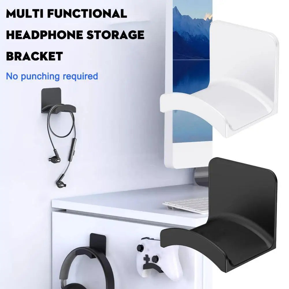Wall Mounted Plastic Headphone Hook for Desk Setups