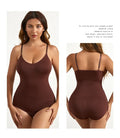 1 Piece Solid Seamless Brief Shaping Shapewear Bodysuit, Tummy Control Butt Lifting Slimmer Body Shaper, Women's Underwear