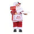 12-Inch Classic Santa Claus Statue – Premium Golden & Silver White Christmas Decor for Home, Kitchen, Office & Hotel | Festive Holiday Ornament