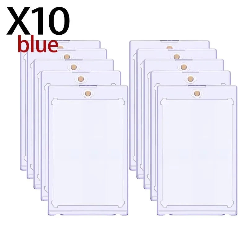 Acrylic Magnetic Trading Card Holder for 35PT Cards 10 Blue