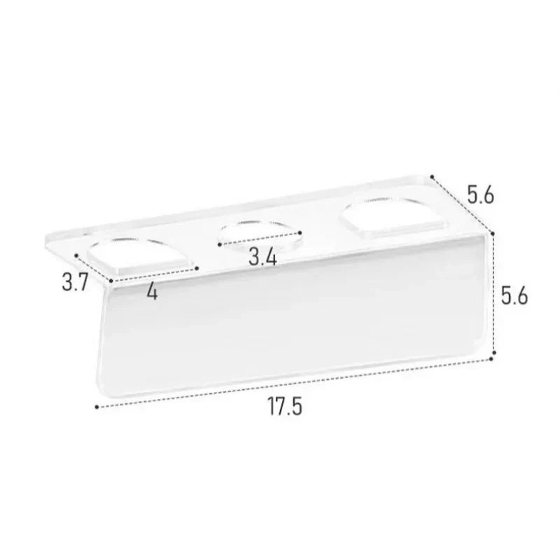 Clear Acrylic Wall-Mounted Bathroom Organizer – No-Drill Storage Rack for Hair Tools & Toiletries, Space-Saving Design