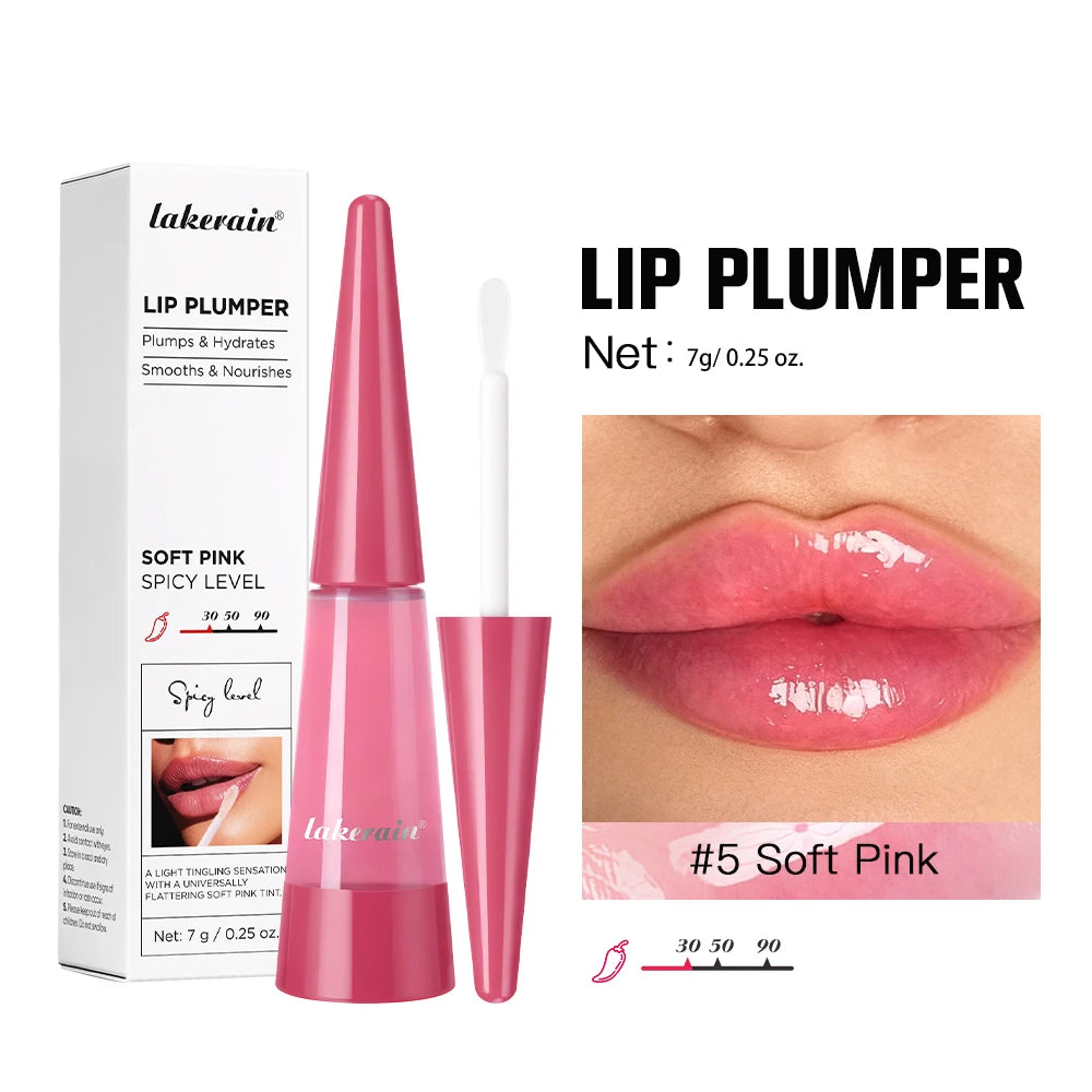 Lip Plumper Reedle Shot Moisturizing Lip Gloss Transparent Plump Lips Care Lip Stuffer Gift Korean Cosmetics 5Soft Pink