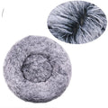 40-90cm 6 Sizes Round Pet Bed for Large Dog Bed Super Soft Cat Bed Plush Dog House for Medium Dog House Winter Warm Sleeping Gradient light gray