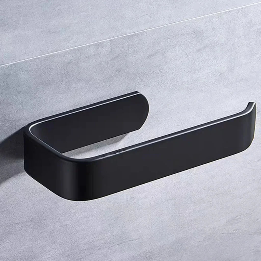 Acrylic Wall Mounted Toilet Roll Holder in Black or White Black