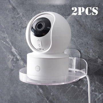 Adhesive Camera Wall Shelf for Compact Bedroom Device Storage