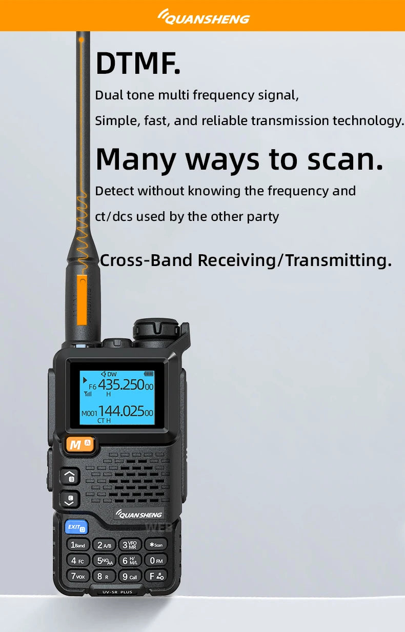 Quansheng UV-5R Plus Dual Band Walkie Talkie – Long Range UHF/VHF Two-Way Radio with NOAA Weather - Dicrodelights