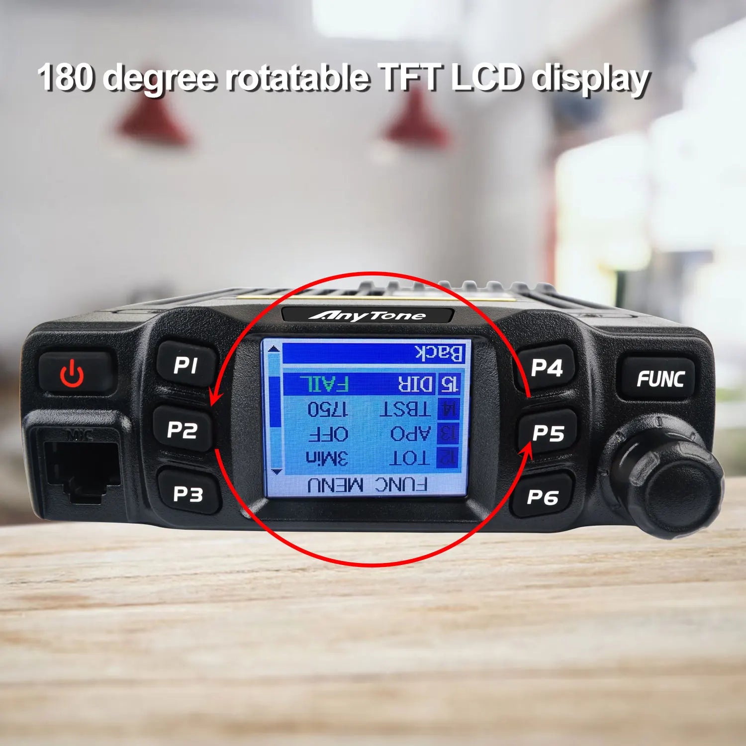 AnyTone Walkie Talkie GMRS AT-778UV AT-778UVII 136-174 & 400-490MHz 25W Dual Band VOX Analog Mobile Radio Color Display